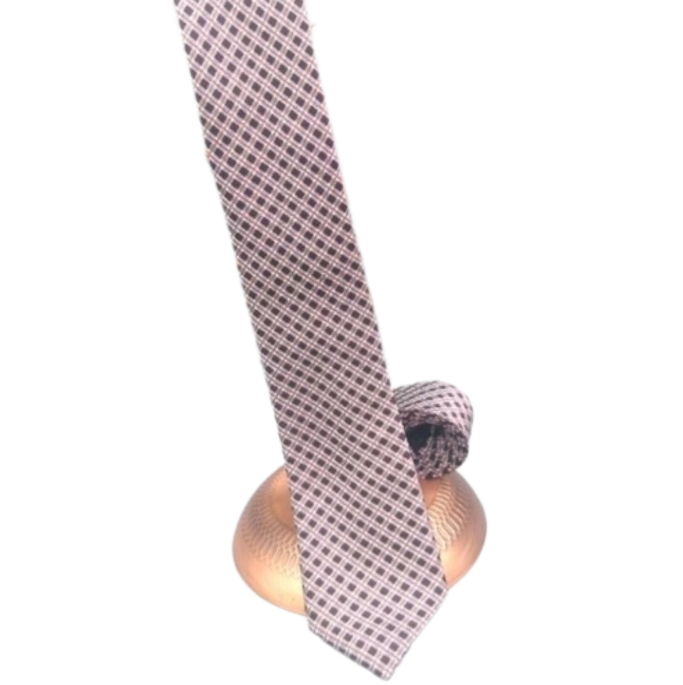 Kenneth Cole 100% Silk Plaid Check Necktie Slim Necktie Men's Tie